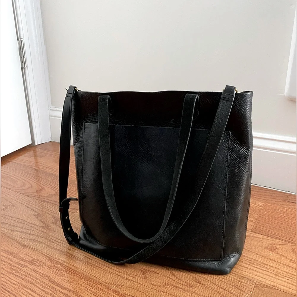 Madewell Medium Transport Tote Crossbody in Black - Picture 1 of 9